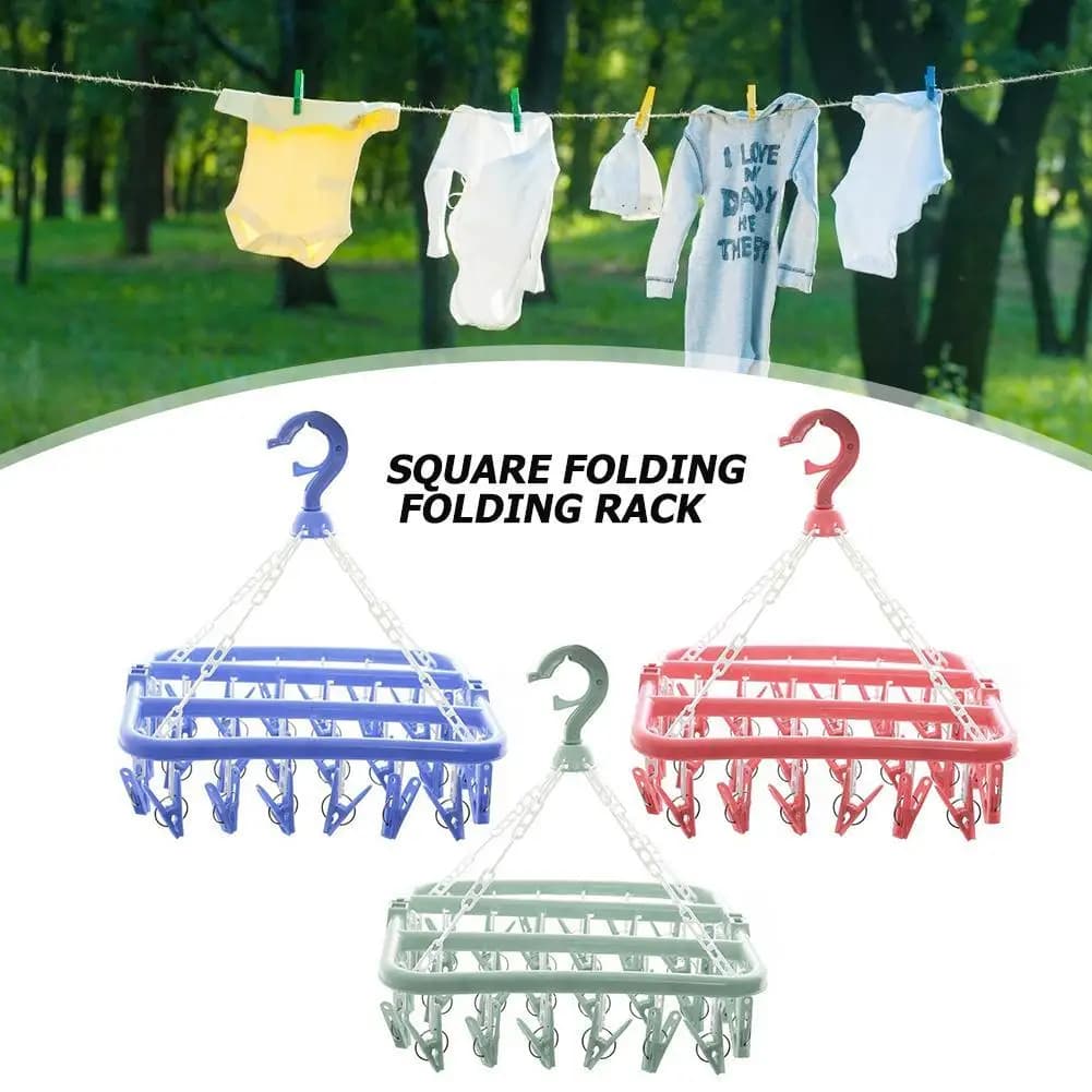 Clothes rack with 32 Mollette, Baby Clothes rack, Socket for Drying Socks, Towels, Underwear, Bras, Gloves