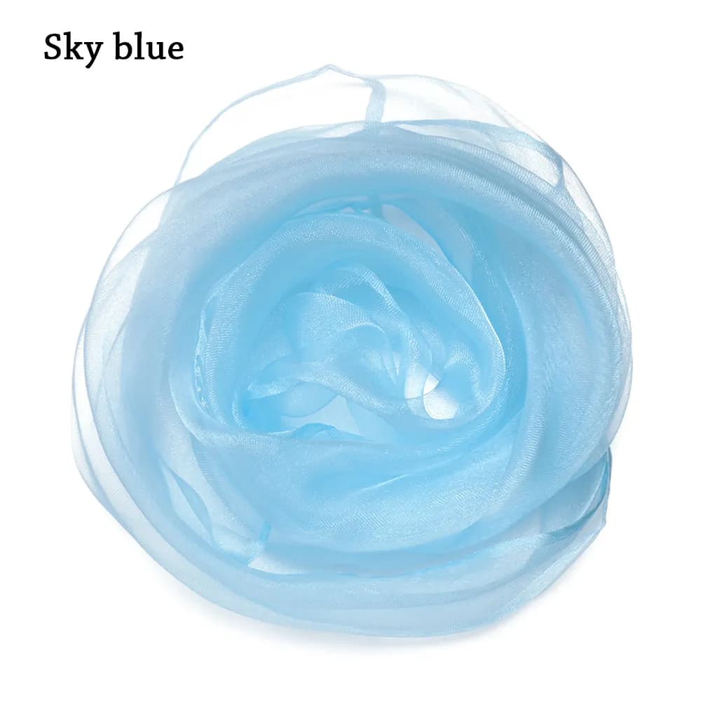 Solid Color Juggling Performance Props for Handbag Square Silk Scarf Music Scarves for Dance Scarfs