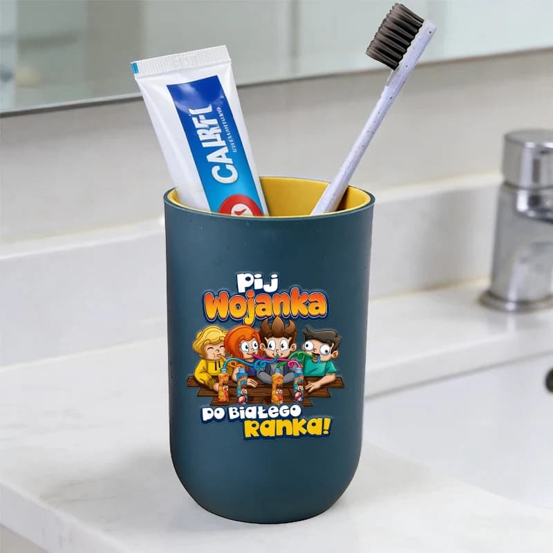Tazza Porta Spazzolino da Denti Wojans Team Game, Design Cartone Animato Anime 67, Bicchieri per Risciacquo Bocca per Bambini e Bambine, Porta Spazzolino da Bagno ​ Regalo di Compleanno