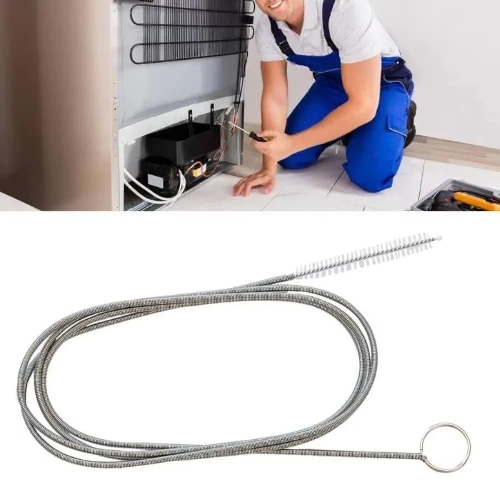 Spazzola Flessibile Lunga per Drenaggio Frigorifero, Strumento di Pulizia Tubi con Setole in Nylon 1M/1.5M