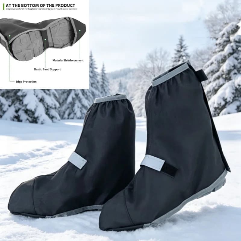 Durable Oxford Waterproof Rain Shoe Covers Rain Snow Sand Dust Overshoes Cycling Hiking Reusable Rain Boot Shoes Cover Protector