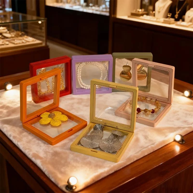 3D Hanging Multicolor Ribbon Box of 12/24 Pieces, Elastic Container for Earrings, Rings, Spikes, Bracelets and Nail Art