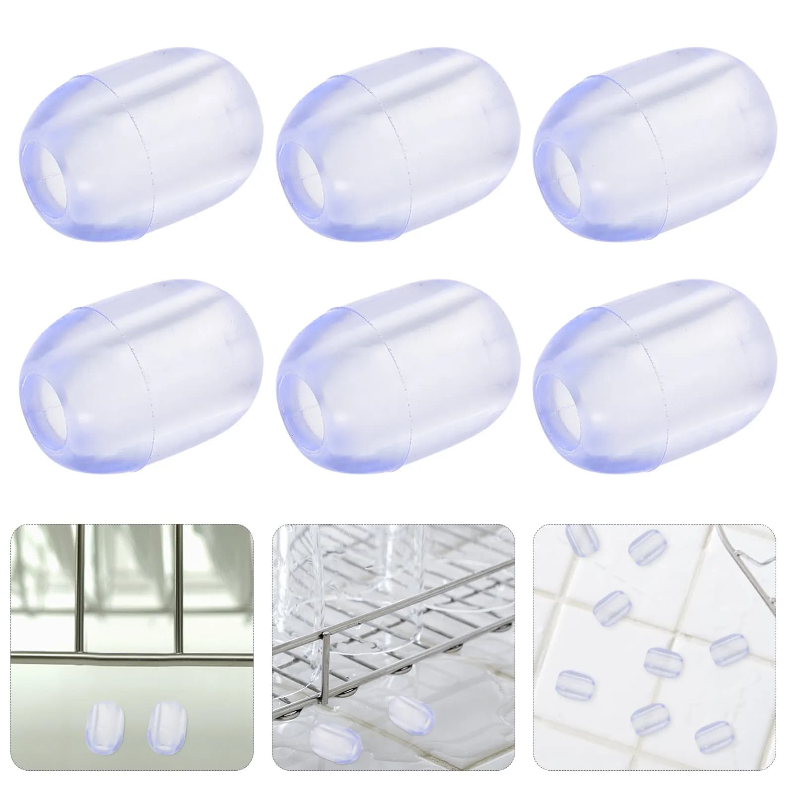 10Pcs Rubber Sink Rack Feet Protectors High Grip Non Slip for Kitchen Sink Grid Dish Rack Drain Strainer Basket Vegetable Filter