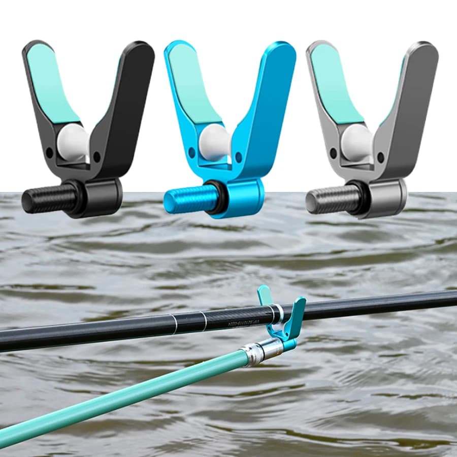 Supporto per Canna da Pesca in Lega di Alluminio con Base Antiscivolo e Filettatura, Protegge la Canna da Pesca