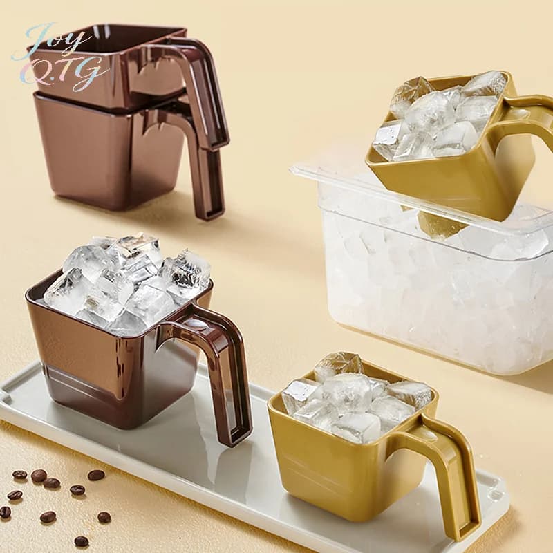 Hot Sale 280/350/470/590ML Ice Scoop Ice Shovel Plastic Square Ice Shovel Measuring Cup Coffee Shop Ice Shovel Gadget