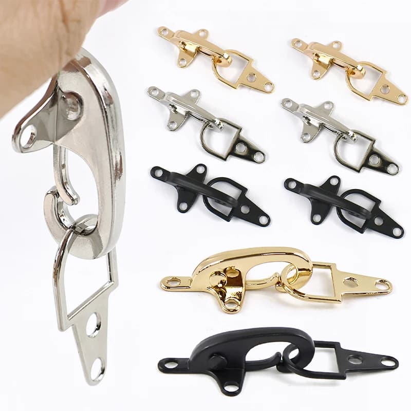 2 Pezzi Moschettoni in Metallo da 4/5 cm per Borse, Ganci a Moschettone per Cappotti e Abbigliamento, Connettori a Clip, Bottoni, Accessori Fai-da-te