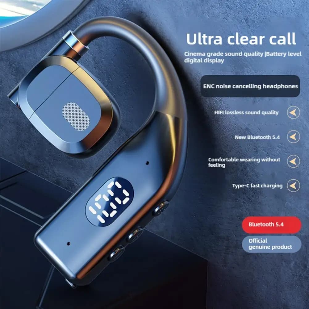 Earphone Wireless Bluetooth 5.4 Gaming Sports Headset HiFi Stereo Noise Reduction Earbuds With Microphone Digital accessories