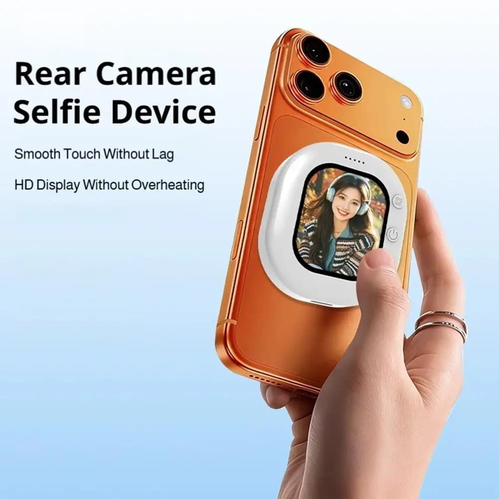 Supporto per Telefono con Schermo Monitor per Vlog e Selfie, Clip Magnetica Wireless per Fotocamera Posteriore, per Selfie e Vlog