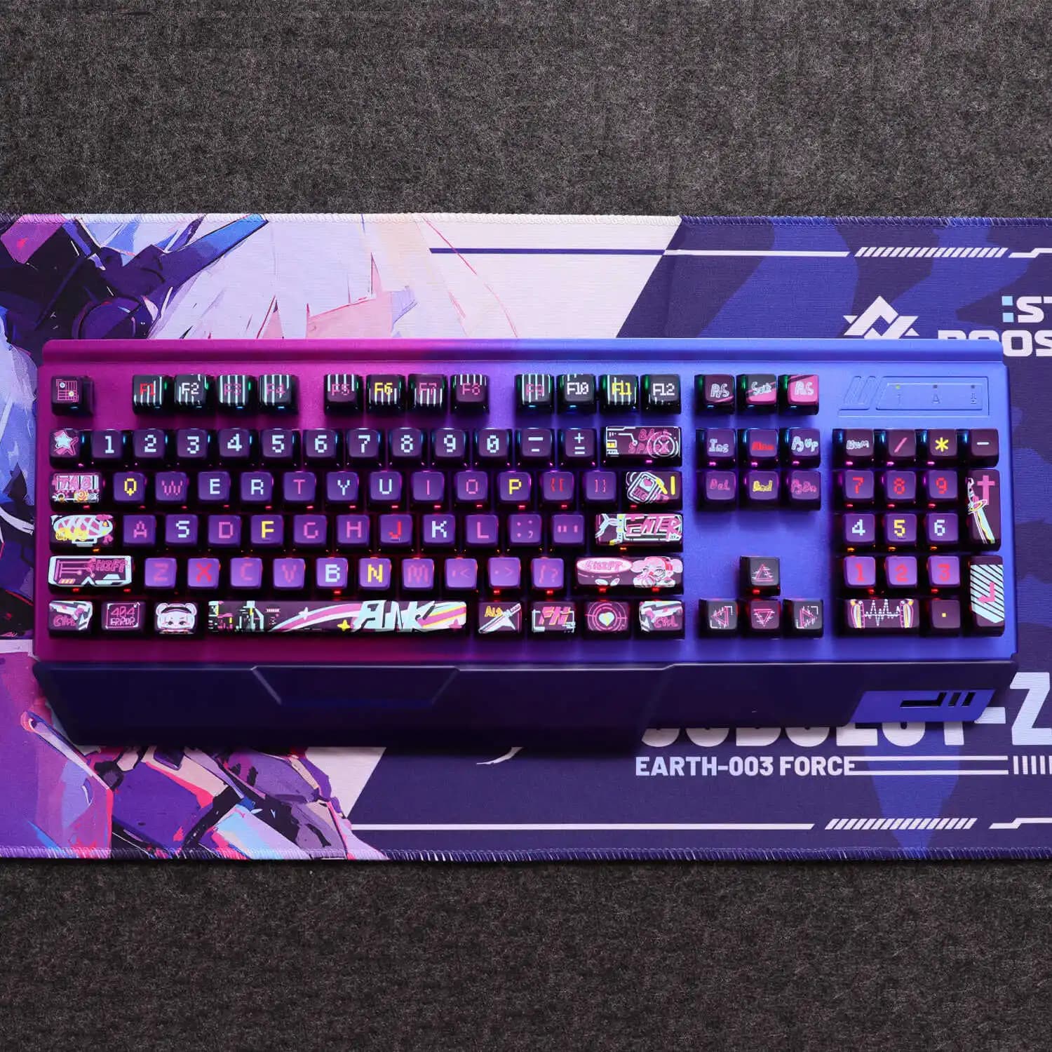 ASA Cyberpunk PBT Keycap F87pro Bridge 75 tastiera tastiera meccanica retroilluminata sublimazione della tintura Purple Pudding Keycaps 117 tasti