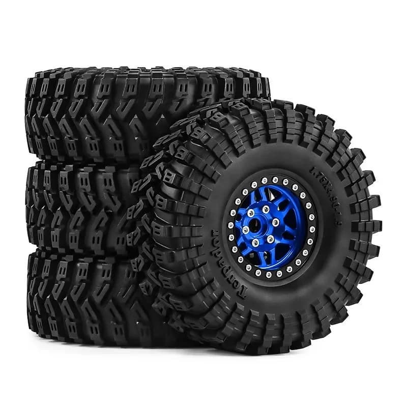 Set di Ruote e Pneumatici Beadlock di Grande Dimensione 125mm 1.9 per Auto RC Crawler 1/10 Trxs TRX4 RC4WD D90 Axial SCX10 Pro Capra Redcat MST