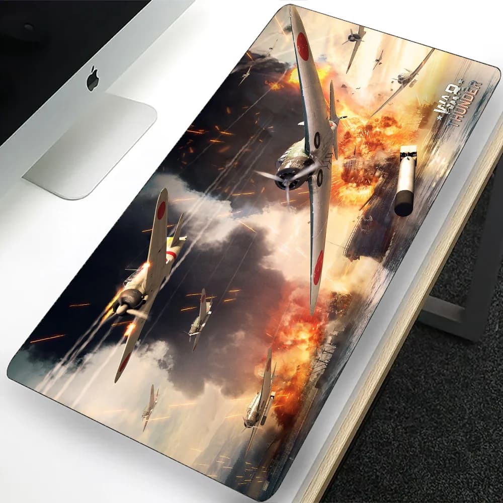 War Thunder tappetino per Mouse da gioco di grandi dimensioni tappetino per Mouse per Computer PC Gamer tappetino per Mouse per Laptop tappetino per tastiera in Silicone Mausepad per ufficio
