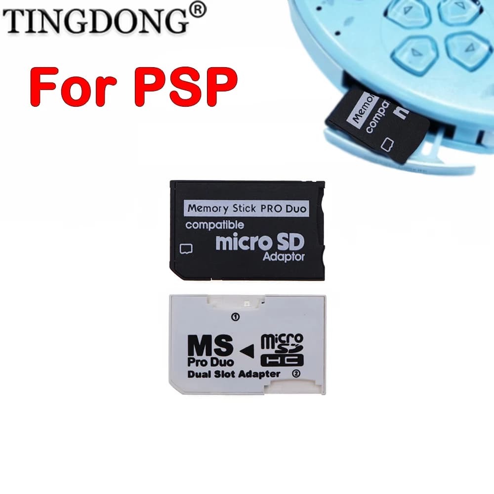 Micro SD SDHC TF to MS Memory Stick pro Duo Card Reader Adapter Single Dual Slot for PSP