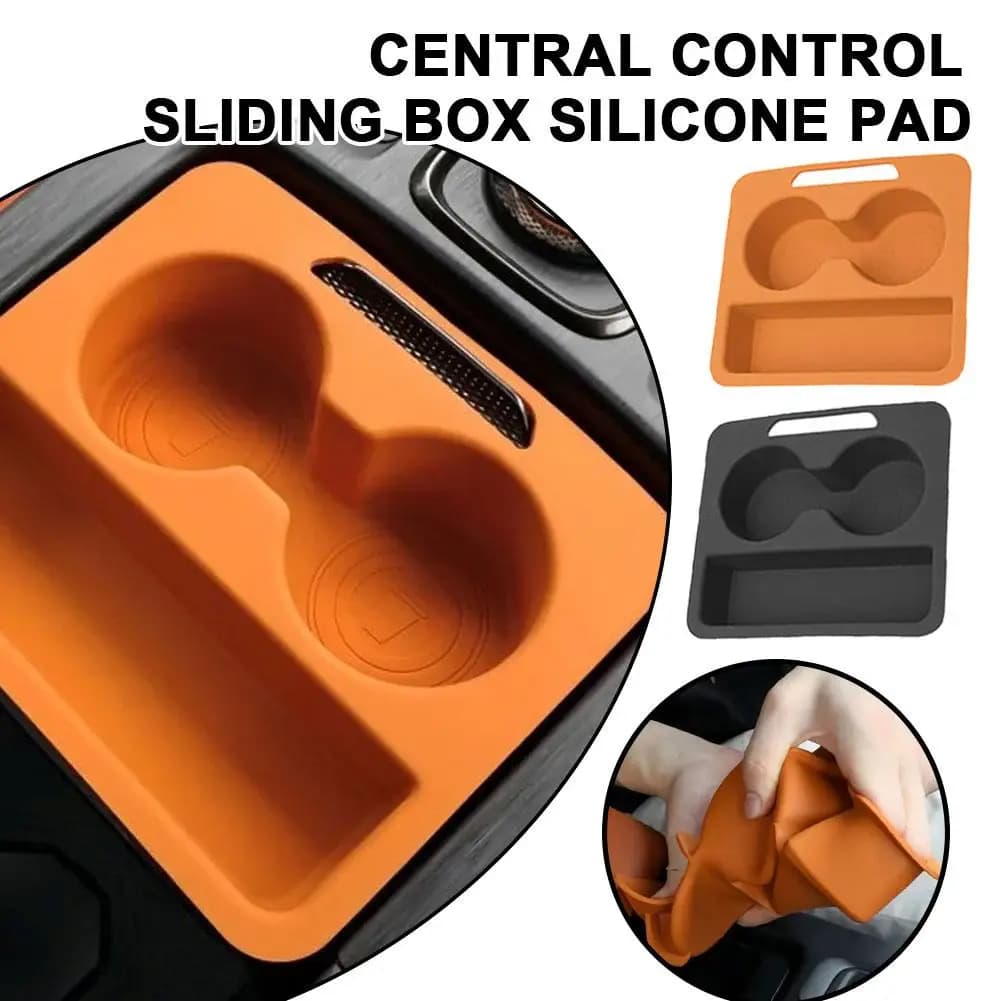 For Haval H9 24-25 GWM Tank 500 Console Push-pull Box Silicone Pad Center Armrest Storage Organizer Liner