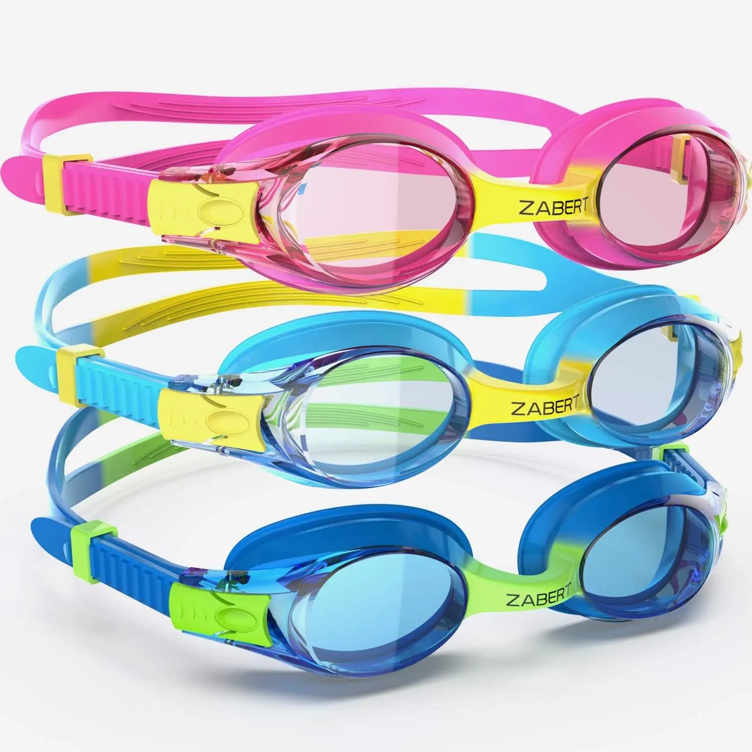 Pack of 3 swim glasses for children, UV protection for children from 3 to 10 years old