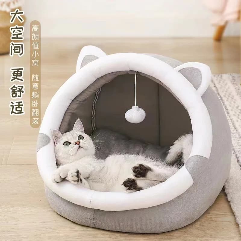 Cuccia a tenda per animali domestici, per gatti e cani di piccola taglia, calda, pieghevole, rimovibile e lavabile