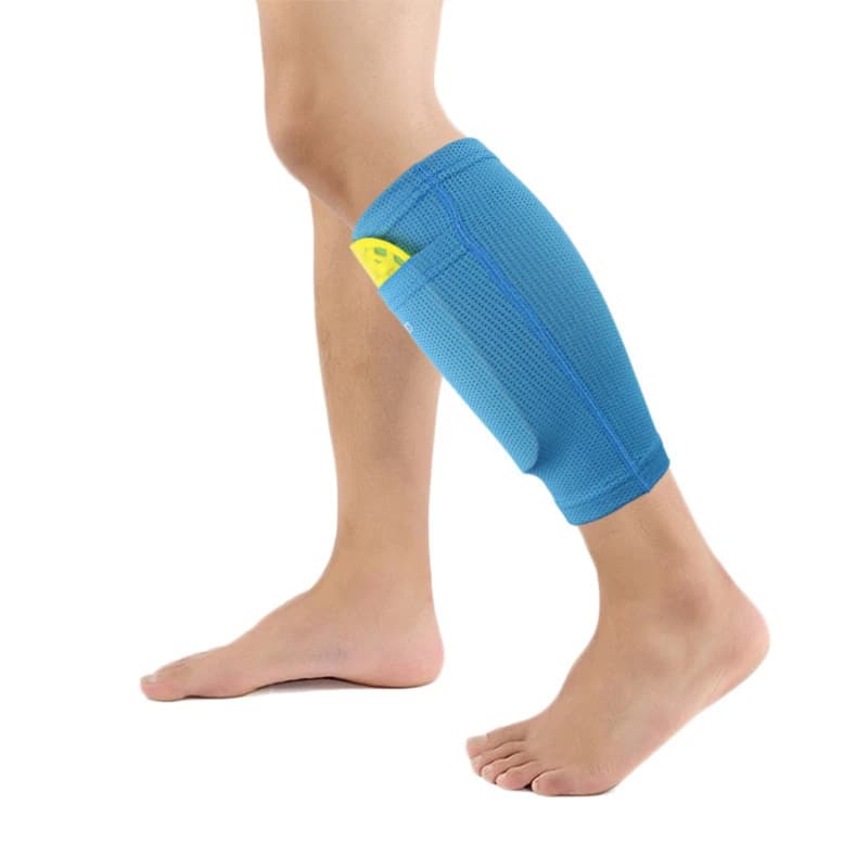 1 pair of safety braces sport breathable football stylus socks Instep Nylon socks for the protection of the legs for boys men