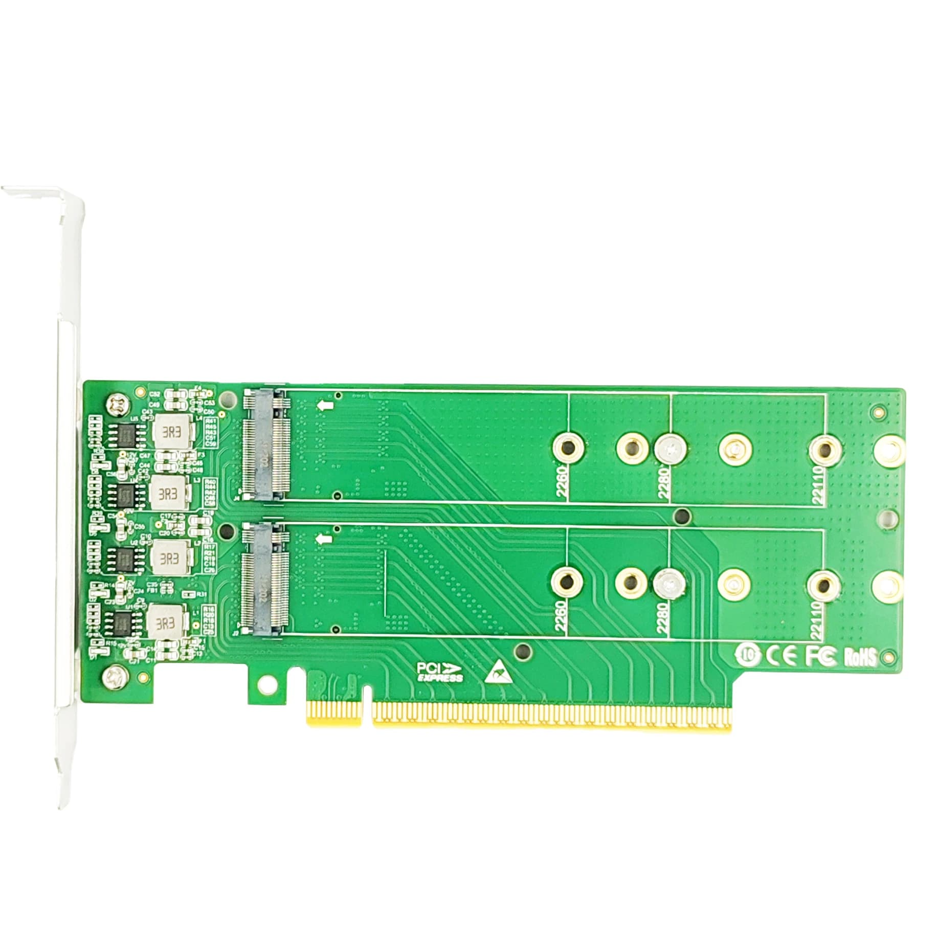 Adattatore Shinreal PCIe 5.0 x16 a 4 porte M.2 NVMe G5 SSD -- XIC PE5162-4IL