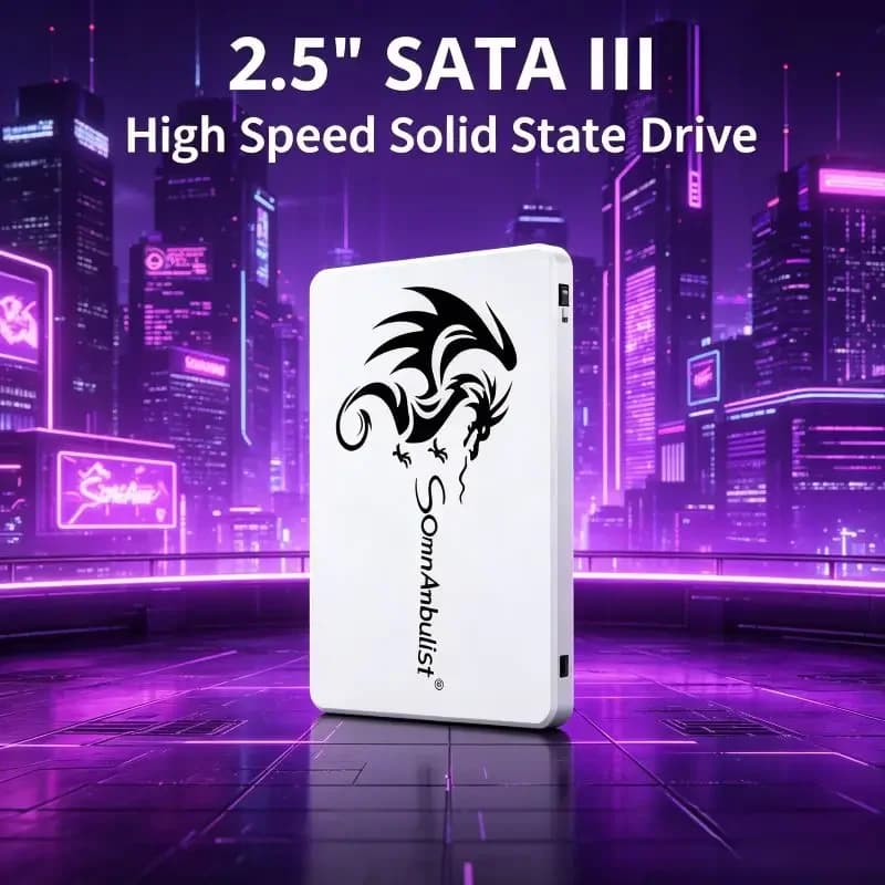 SomnAmbulist Exquisite Solid State Drive, 2.5 Inch SATA3 Interface, Diverse Memory Sizes, Swift Performance for All PCs