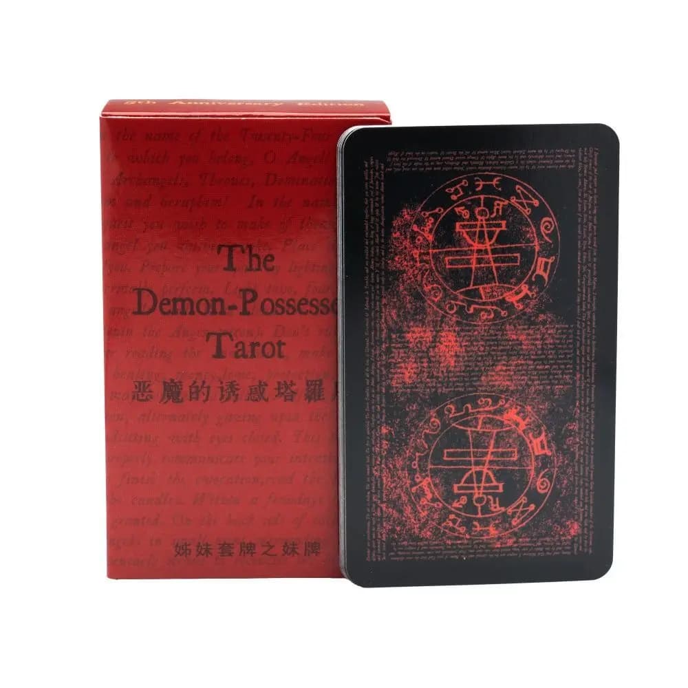 Carte dei Tarocchi Demoniacali - Mazzo di Divinazione Occulta Goetia - 10,3*6cm 78 Tarocchi Gotici Vintage di Demoniologia
