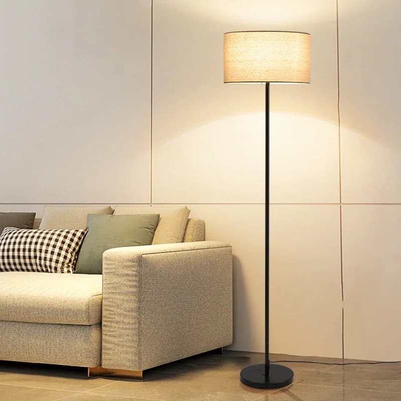 Lampada da terra moderna a LED in tessuto semplice Soggiorno Divano Lampade verticali Illuminazione Camera da letto Comodino Lustre Atmosfera Lampade