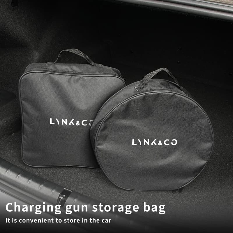 Car Rechargeable Gun Storage Bag EV Cable Organizer Pocket For LYNK&CO 06 03 05 08 09 01 02 Hatchback BX11 EX11 ZERO LYNK
