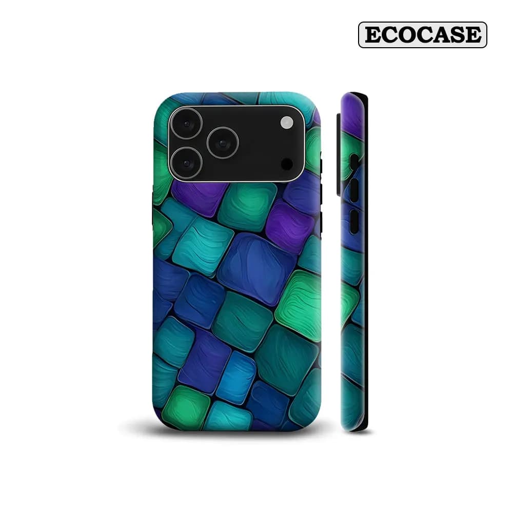 Swirl Tile Mosaic For Magnetic Phone Case For IPhone 18 17 16 15 14 13 Pro Max Plus Single Double-Layer Tough Case