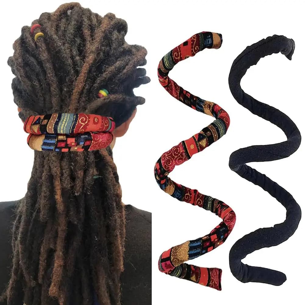 Colorful dirty braided hair long iron curler tail high band ethnic style folding braid accessory for hair styling tool