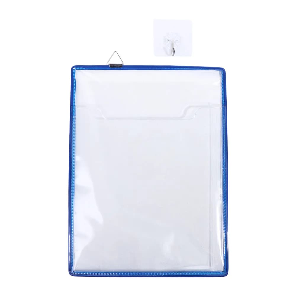 Organizzatore Portatile da Parete per Ricevute A4, Borsa Portadocumenti in Plastica Impermeabile con Gancio, Cartella Portadocumenti Resistente all'Acqua per Studenti