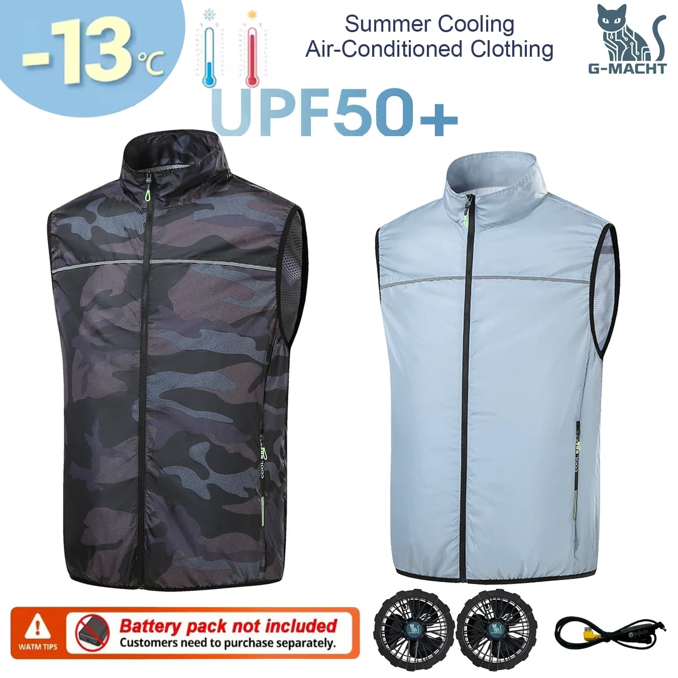 Gilet Estivo per Coppie con Ventilazione, Protezione Solare, Traspirante, Impermeabile, Anti-UV, per Pesca e Attività all'Aperto