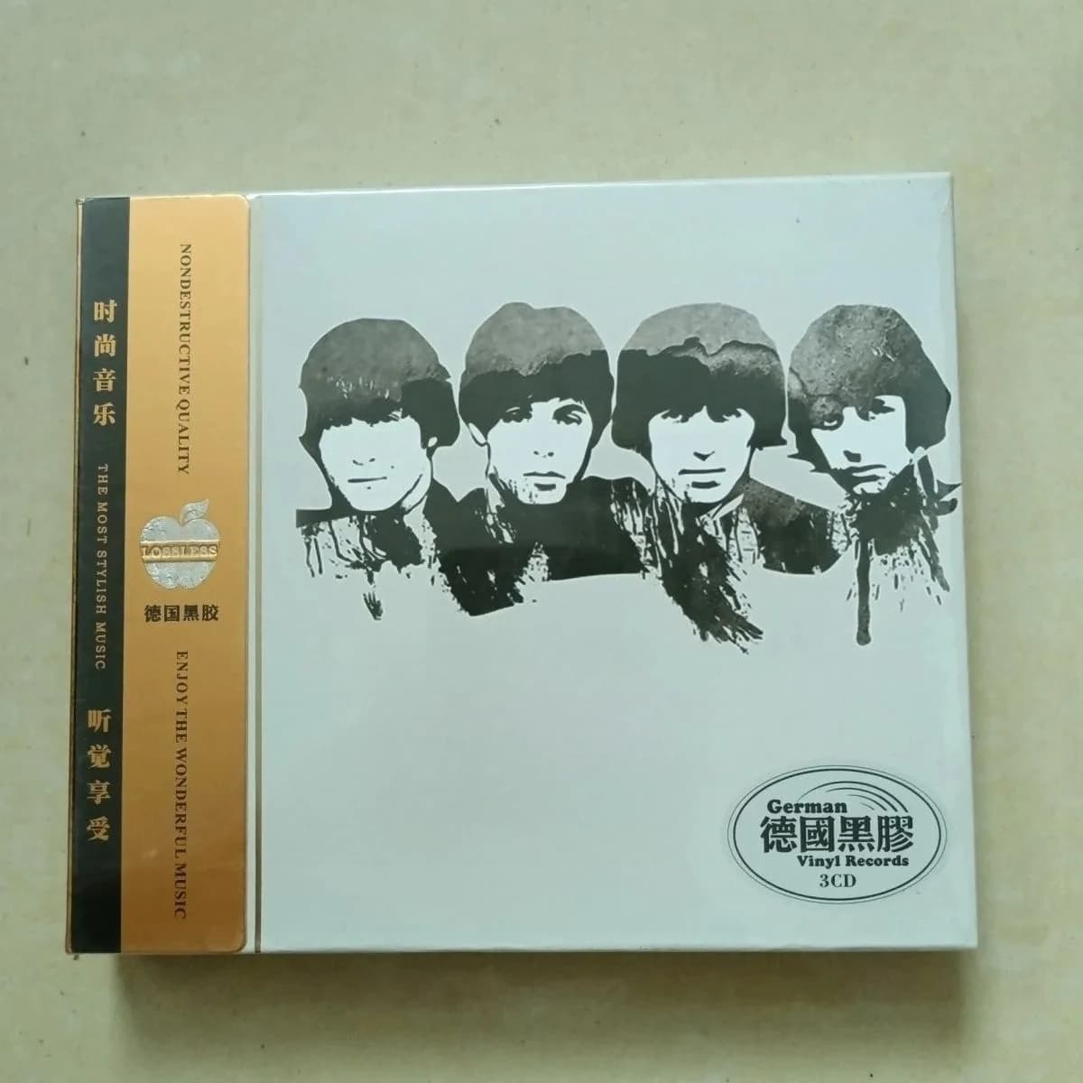 British Vintage Pop Compilation CD Black & White Silhouette Band Portrait Cover German Vinyl-Quality Classic Rock Audio Disc
