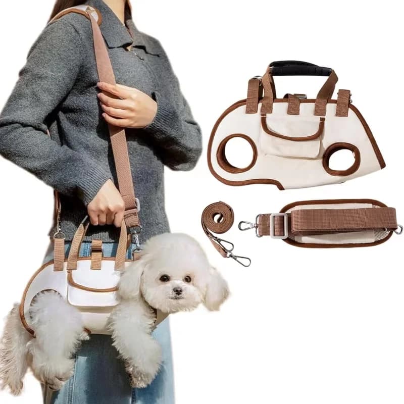 Zaino Trasportino per Cani di Piccola Taglia 2026 con Maniglia e Guinzaglio, Cesta per il Trasporto di Animali Domestici per Passeggiate all'Aperto, Accessori per Gatti