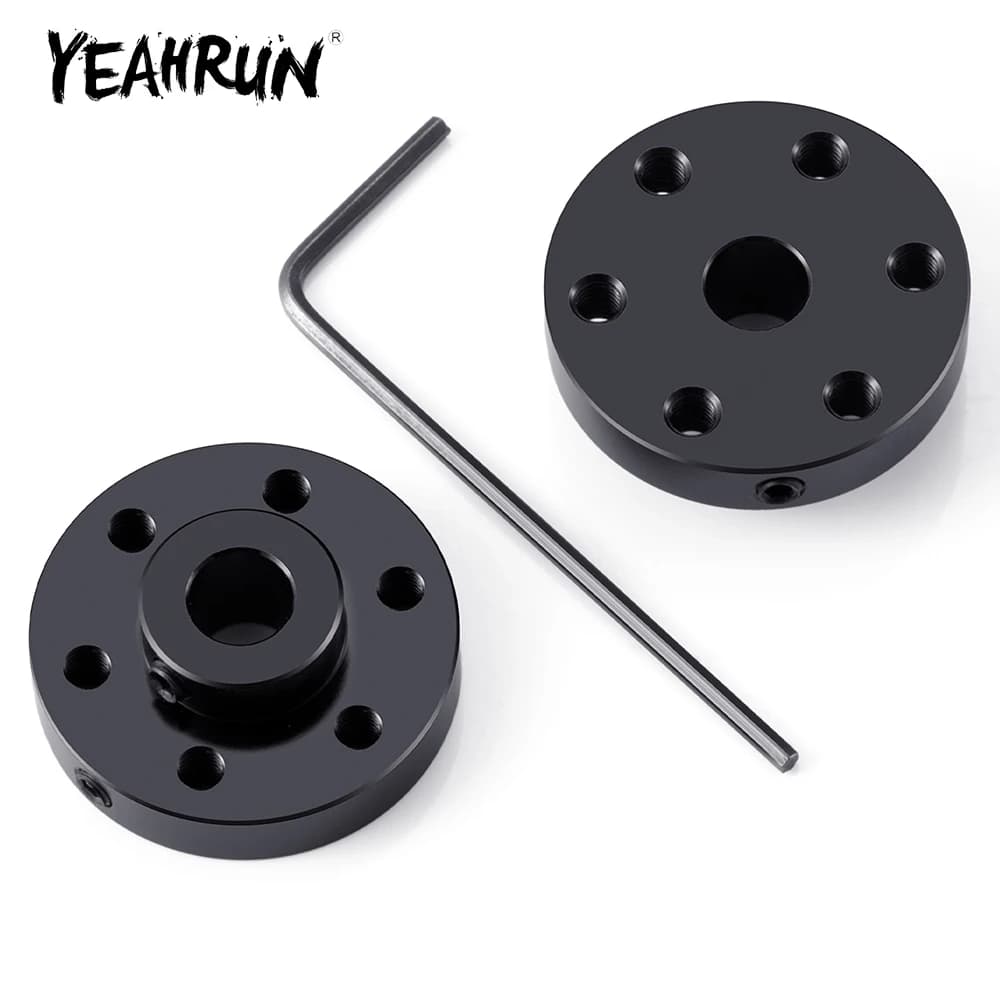 YEAHRUN 2 pezzi 6mm flangia rigida in metallo accoppiamento guida motore albero accoppiatore connettore motore raccordi cuscinetto per parti modello barca RC
