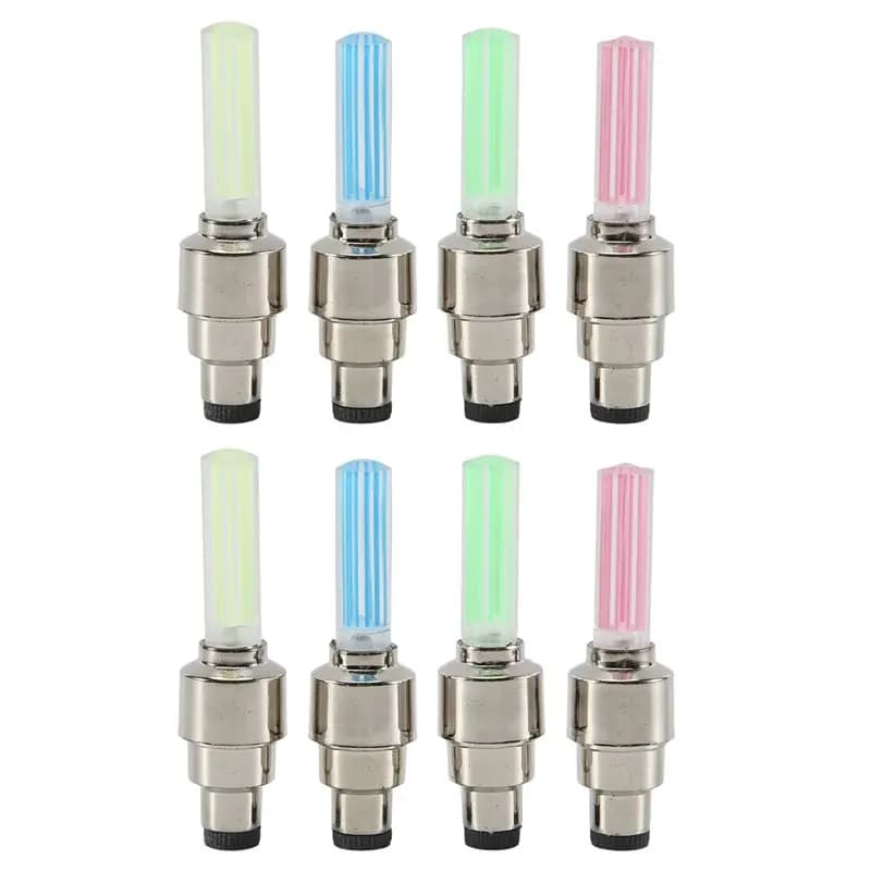 ABXI 8PCS Bicycle Accessories Neon Bike Spoke Lights Bicycle LED Light Tire Valve Cap Flashlight Wheel Spoke