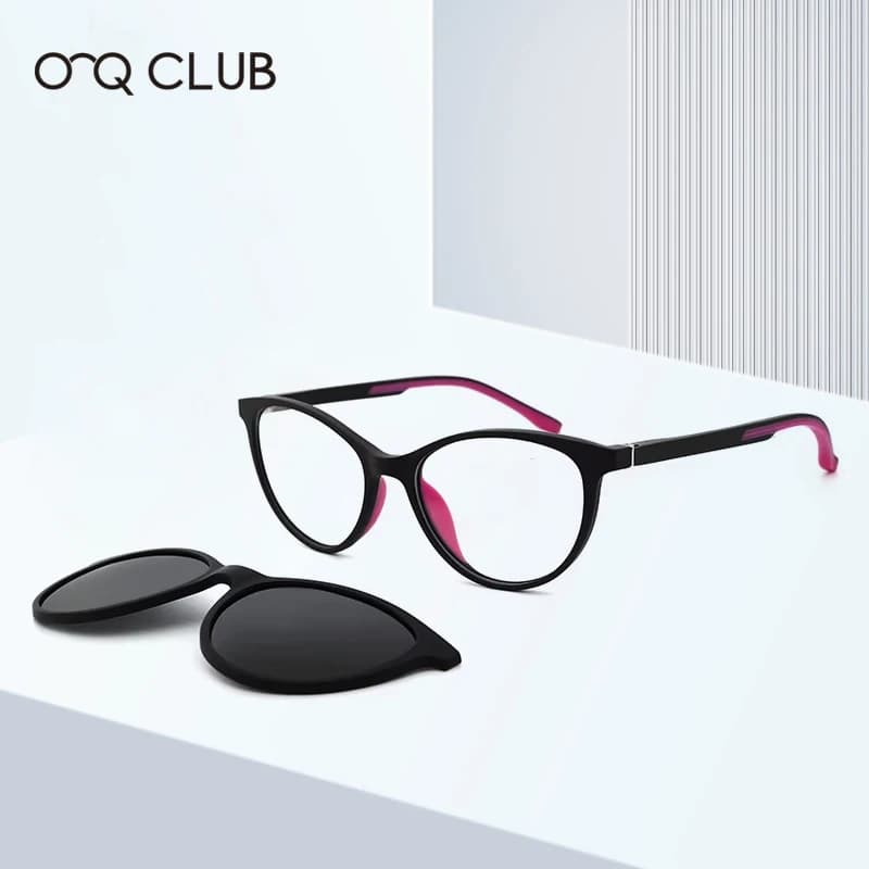OQ CLUB Occhiali da sole moda per bambini TR90 Silicone polarizzato Miopia ottica magnetica Clip-on Occhiali da vista per bambini all'aperto Vetro