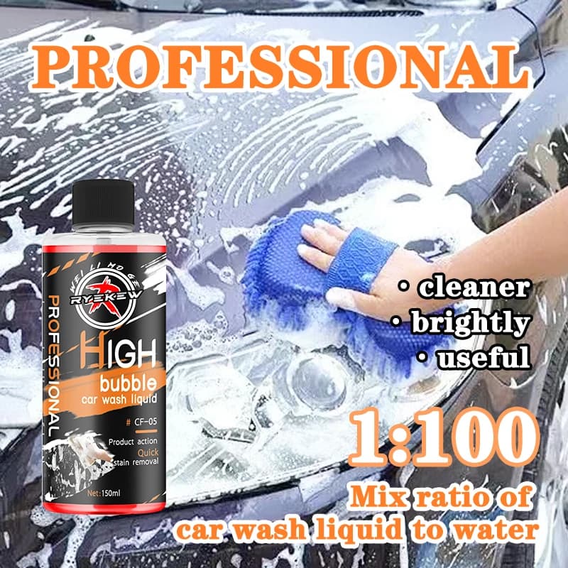 Liquido per autolavaggio denso Mantiene la lucentezza Schiuma Extreme Bodywash & Cera Sapone schiumogeno per autolavaggio, Rimuovi colla per insetti, fanghi, ecc.