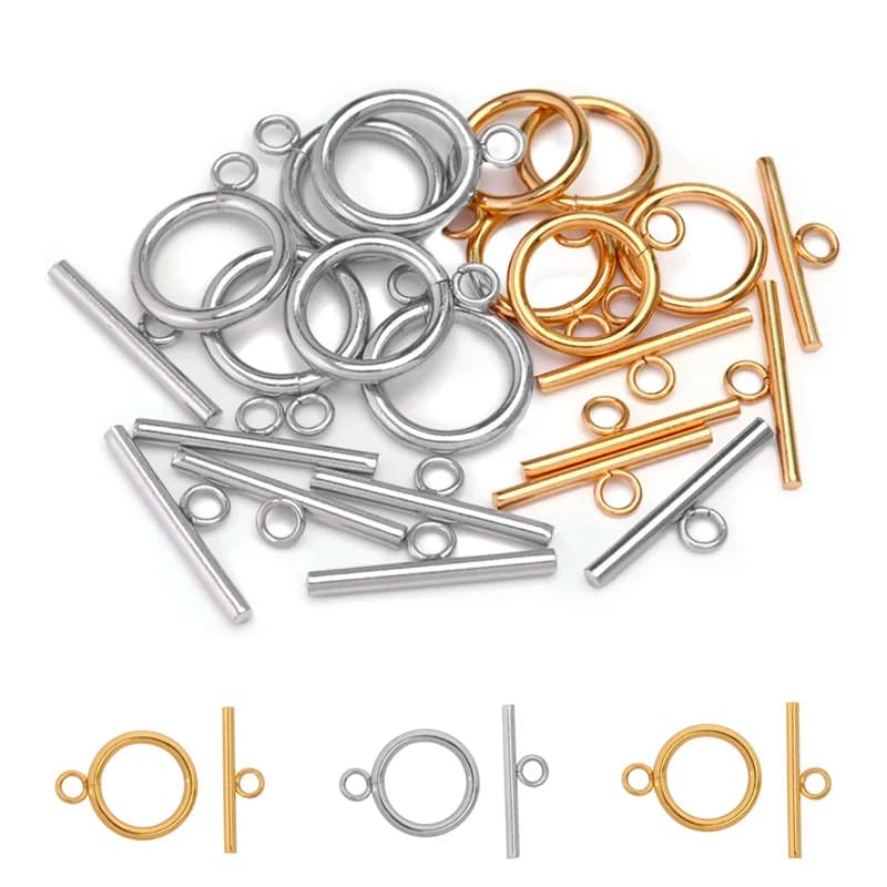 4 Sets Stainless Steel OT Toggle Clasp Buckle Connector Classic Fastener for DIY Jewelry Making Necklace Bracelet Accessories