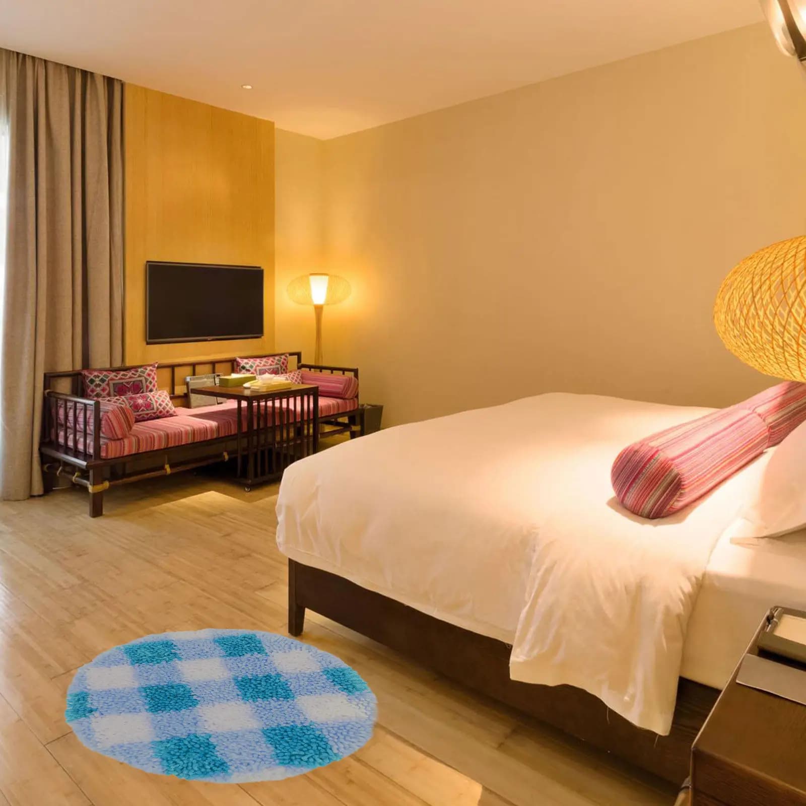 Set di Filati in Lana e Acrilico con Tappetino a Rete per Progetti Fai-da-Te di Lavoro a Maglia e Uncinetto, Decorazione Casa, Realizzazione di Coperte, Federe e Cuscini