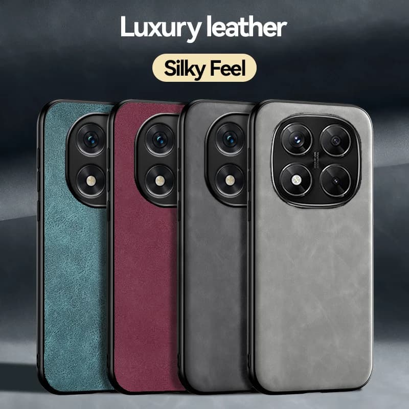 Custodia Morbida in Pelle di Pecora Lussuosa per Xiaomi Redmi Note 14 15 4G 5G Pro + Cover Posteriore Antiurto Business
