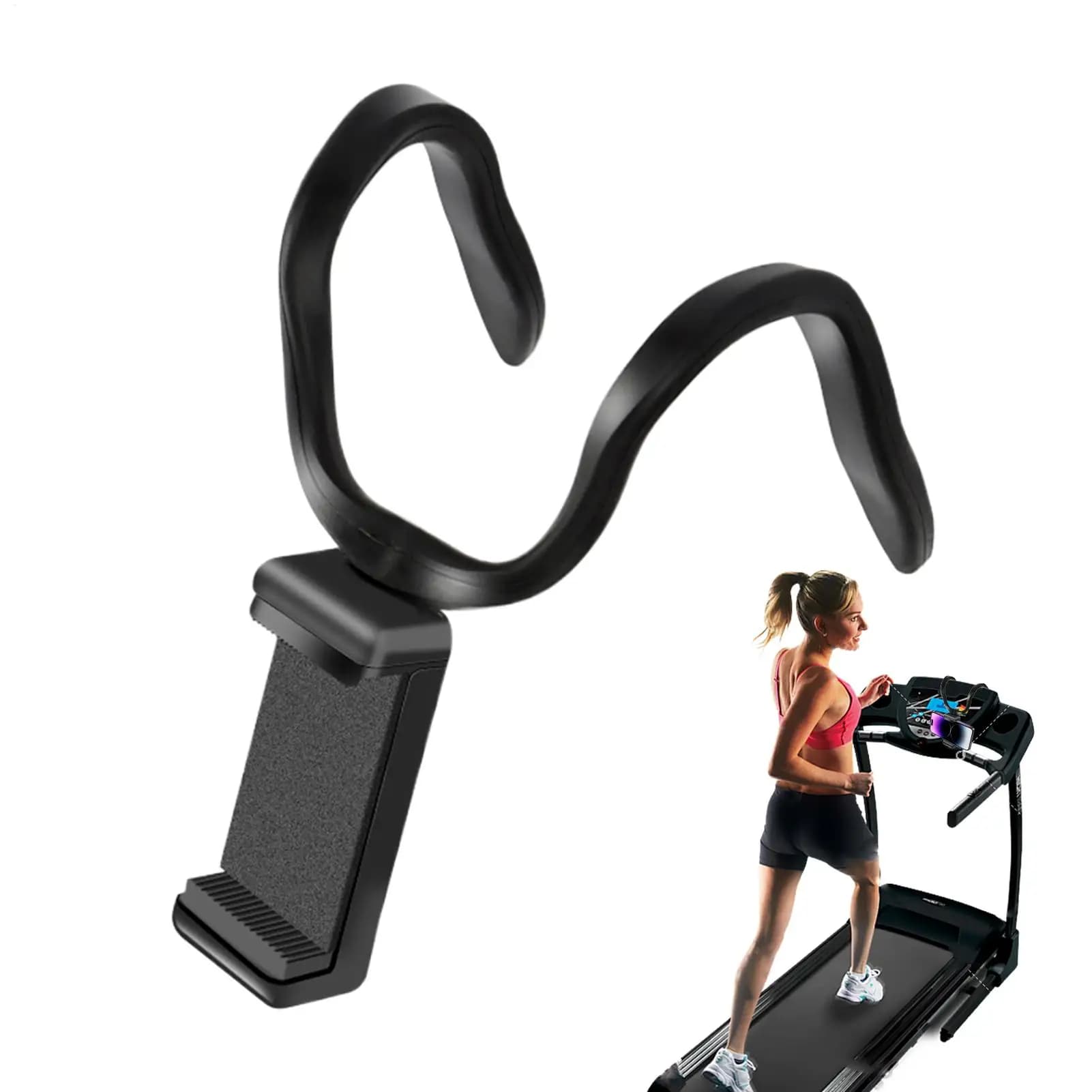 Supporto per telefono da tapis roulant, supporto girevole per cellulare per passeggini, supporto flessibile per telefono da tapis roulant per passeggino, cyclette, auto