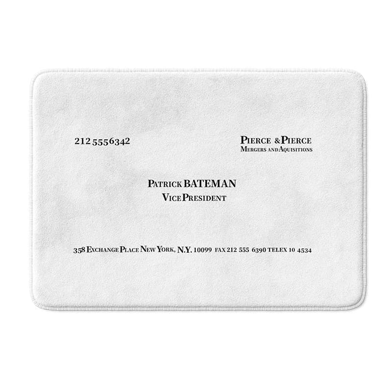 Gaslight Gatekeep Girlboss Patrick Bateman Bathroom Mat with Non-slip Base Home Flannel Bathroom Carpet 60x40 cm