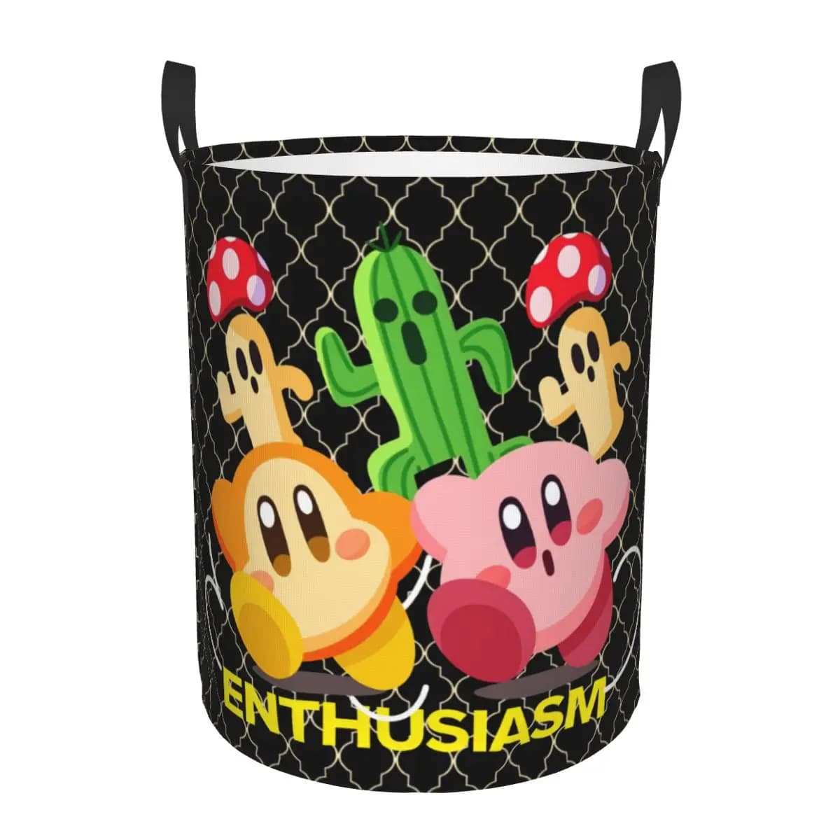 Cesto per Bucato Pieghevole a Tema Cartone Animato K-Kirbys, Cesto Portabiancheria Anime per la Casa, Borsa Contenitore per Vestiti