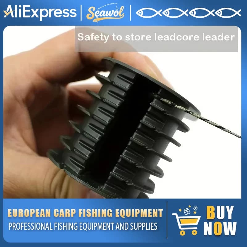 Scatola Compatta per Conservazione Lenza da Pesca alla Carpa, Organizer Anti-Groviglio a 6 Scomparti con Clip Integrate, Custodia Portatile per Attrezzatura da Pesca