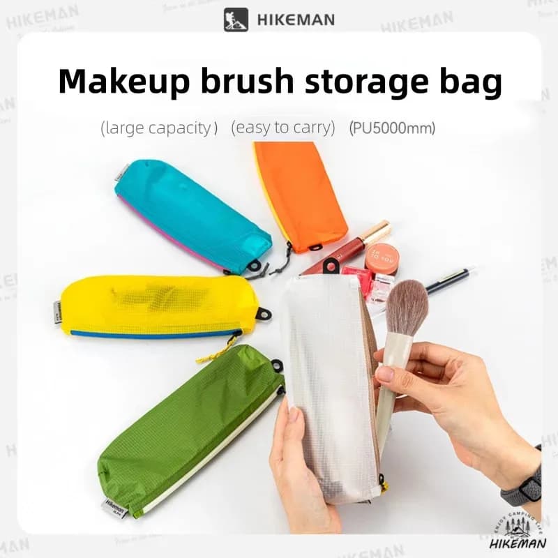 HIKEMAN Makeup Brush Holder Bag Portable Cosmetic Organizer Travel Organizer Waterproof Shade Brush Bag