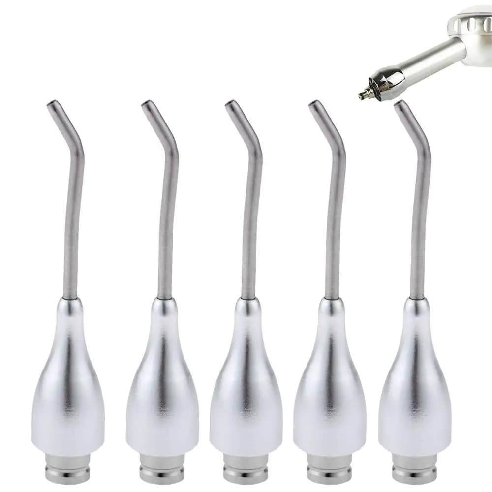 Metal Dental Sanding Tips for Prophylaxis, Air Polishing Nozzle with Angled Water Spray, Teeth Whitening Pen, Dental Air Polisher