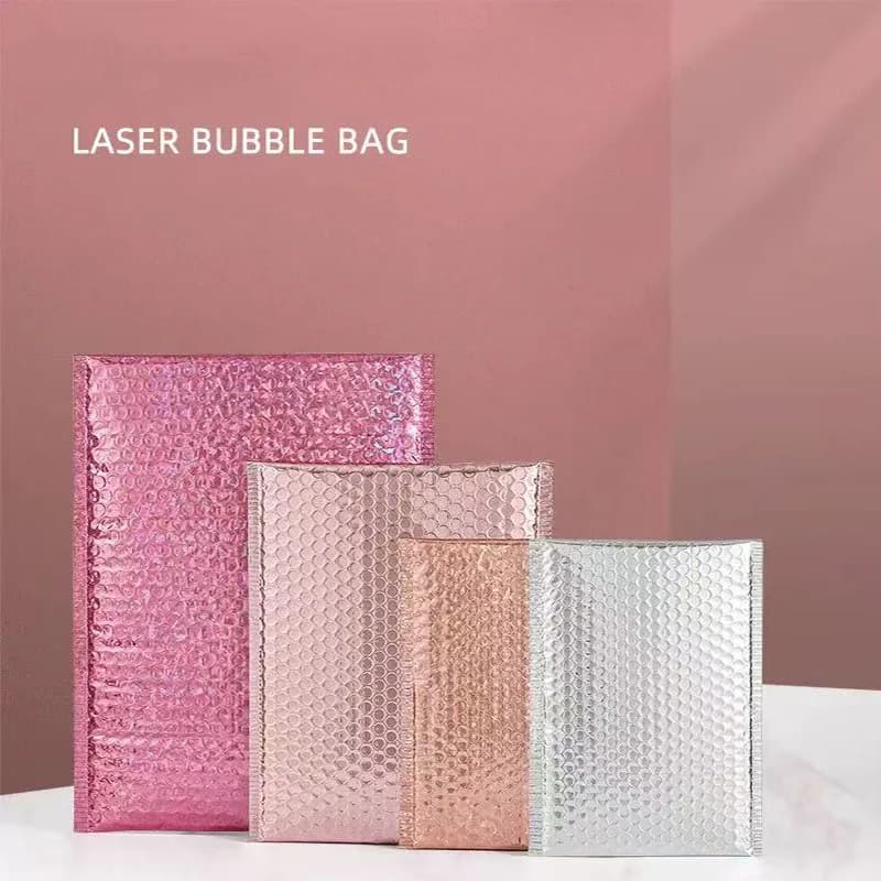 30Pcs/Pack Holographic Bubble Mailers Padded Envelopes Waterproof Shipping Bags,Self Sealing Thicken Envelopes for Mailing