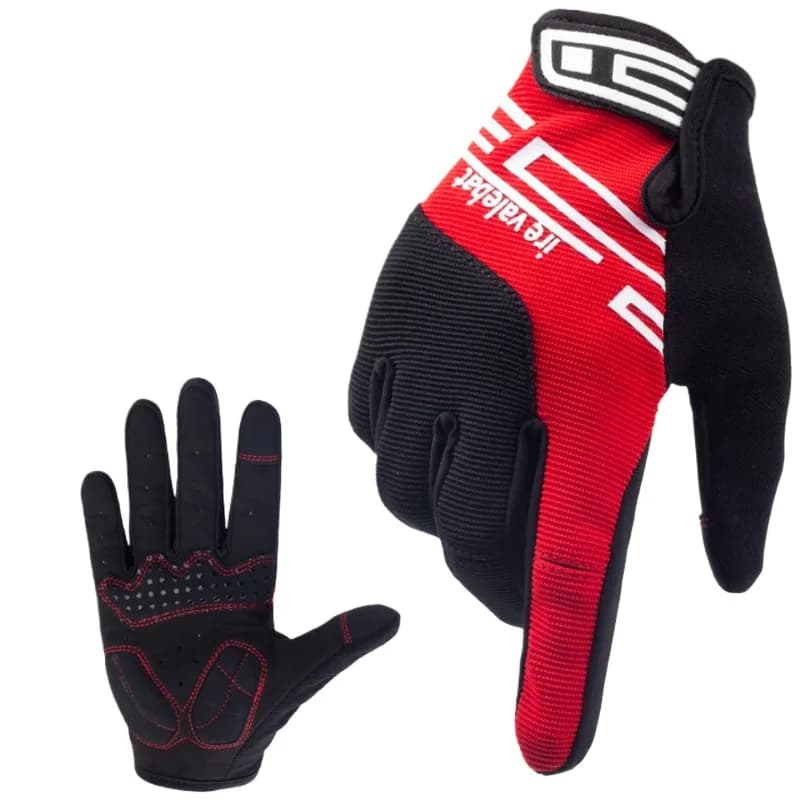 Summer Full Finger Cycling Gloves for Men Riding Bicycle Gloves Fitness Mountain Bicycle Gloves Outdoor Touchscreen Non-slip