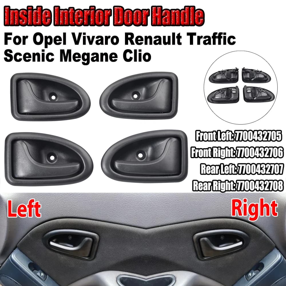 Maniglia interna sinistra e destra per Renault Megane Clio Scenic Opel Vivaro Traffic 7700432705 7700432706