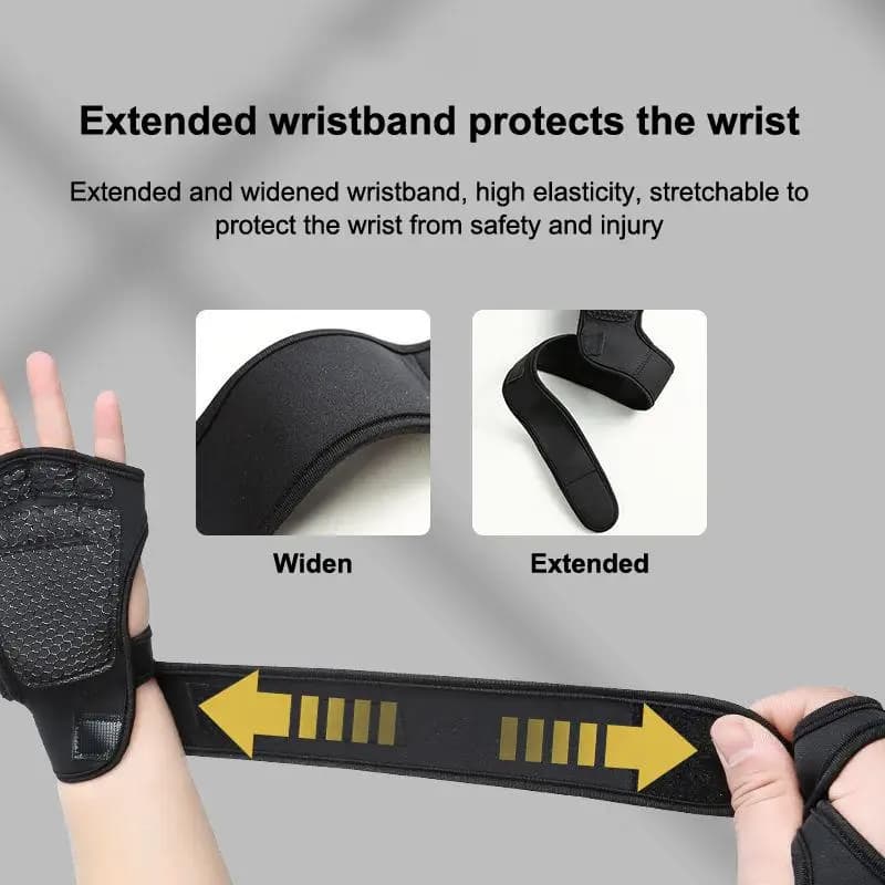 * 1 Pair Weightlifting Training Gloves For Men Women Fitness Sports Bodybuilding Gymnastics Gym Hand Wrist Palm Protector Gloves
