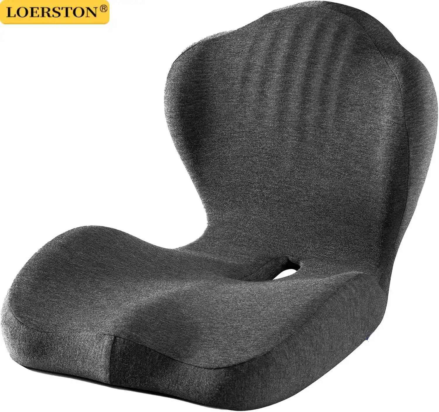 Cuscino del sedile per sedia da ufficio Cuscino del sedile ergonomico in memory foam con supporto per la schiena per supporto lombare antistress per auto da ufficio