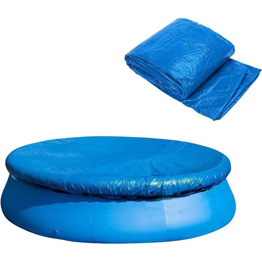 6ft Round Solar Pool Cover Heat Retaining Blanket Above Ground Inflatable Frame Swimming Pool Dust Protector Heavy Duty Tarp